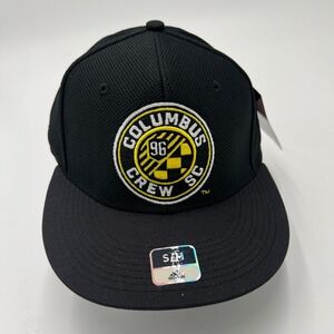 Adidas Columbus Crew SC MLS Black Climalite Superflex Hat Mens Size S/M NEW